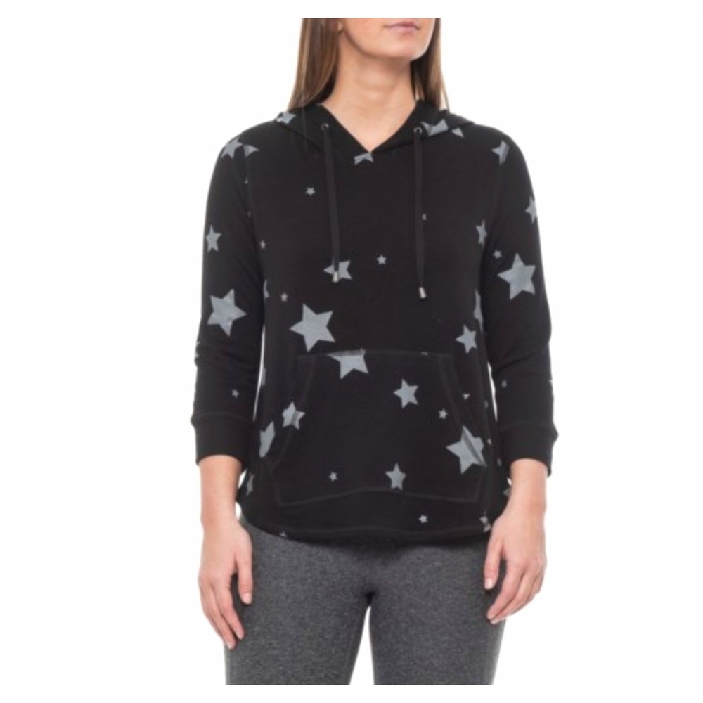 Cable & Guage 3/4 Sleeve Sweatshirt Hoodie Pullover